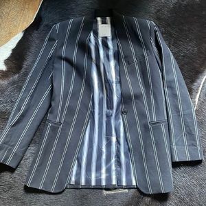 Vince Black and White Pinstriped Blazer size 36